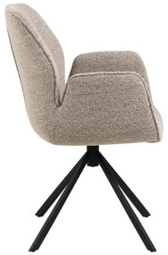 Scaun de sufragerie gri închis tapițat Aura – Actona