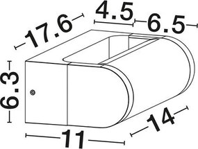 Aplica de perete exterior LED 3000K IP65 Rox negru