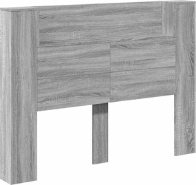 vidaXL Cadran cu LED Sonoma gri 140 x 16,5 x 103,5 cm Lemn compozit