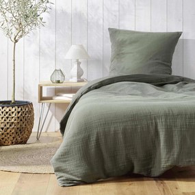 Set de lenjerie de pat din bumbac cu textură, ANGELIA, 140 x 200 cm