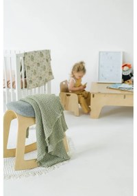 Lenjerie de pat din in pentru copii Linen Tales Botany, 70 x 100 cm, bej