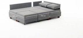 Coltar Extensibil Fly Corner Sofa Bed Left, Gri