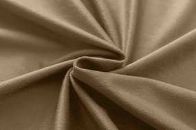 2x draperie opaca VELVET maro deschis cu inele metalice 135x250 cm