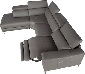 Coltar stanga design italian LUX tapitat cu piele naturala Alfredo