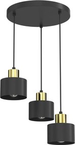 Lampă suspendată cu cablu PARKLA 3xE27/15W/230V, negru