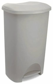Coș de gunoi grej cu pedală din plastic 50 l – Addis