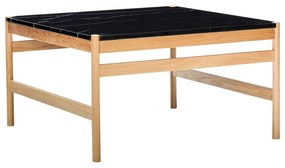 Măsuță de cafea neagră/în culoare naturală din marmură 80x80 cm Raw – Hübsch
