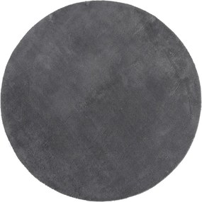 vidaXL Covor HUARTE, fir scurt, moale și lavabil, antracit, Ø 80 cm