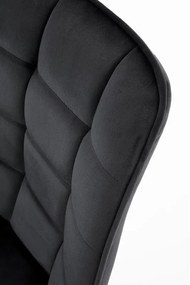 Set 4 scaune K332 velvet negru