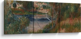 Tablou - Auguste Renoir, Landscape at Vetheuil, reproducere (cu ceas) (90x30 cm)