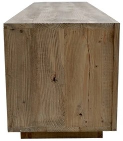 Comoda TV natur, din lemn reciclat , Country