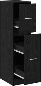 vidaXL Cabinet de Apotecă Stejar negru 30 x 41 x 118 cm Lemn compozit