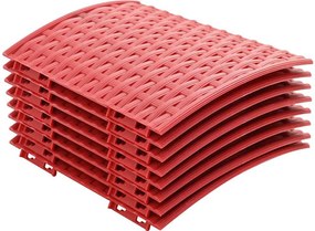 vidaXL FustăpentruBraddeCrăciun Roșu Ø 65 x 24 cm Plastic