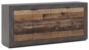 Comodă RUNEA, maro închis/antracit