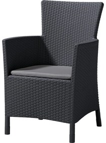 Fotoliu de grădină gri închis din plastic Lowa – Keter