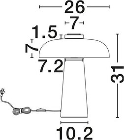 Veioza/Lampa de masa decorativa LENTO
