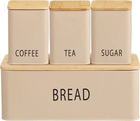 Recipiente 4 buc. din metal Tula – House Nordic