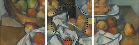 Tablou - Paul Cezanne, The Basket of Apples, reproducere (cu ceas) (90x30 cm)