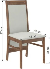 Scaun tapitat, din lemn, K16, ADRK Furniture (Culoare: Stejar Lefkas)