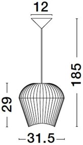 Lustra / Pendul modern design decorativ BREDO D-31,5cm