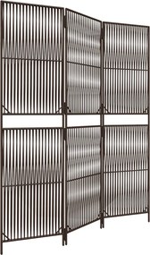 vidaXL Separator de cameră cu 3 panouri, maro, poliratan