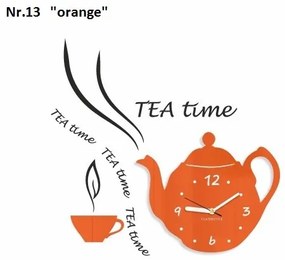 Ceas decorativ de bucătărie Tea Time Gri