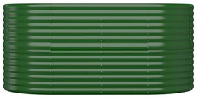 Jardiniera gradina verde 152x80x68 cm otel vopsit electrostatic 1, Verde, 152 x 80 x 68 cm