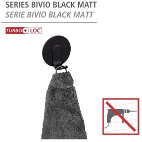 Cârlige negru-mat 2 buc. autoadezive din metal Bivio – Wenko