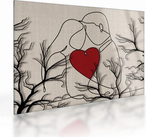 Tablou pe sticlă - Pereche îndrăgostită (70x50 cm)