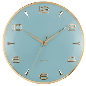 Karlsson 6017BL design ceas de perete albastrudeschis, diametru 40 cm