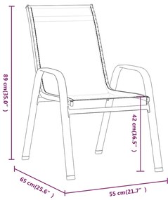 Set mobilier de gradina, gri si negru, 9 piese Gri si negru, Lungime masa 180 cm, 9