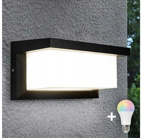 Aplică LED RGBW de exterior NEELY, dimabilă, 1xE27/9W/230V, IP54, negru