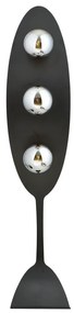 Lampadar, lampa de podea design modern Aura 3 negru, grafit