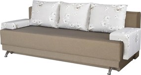 Canapea Extensibila Roma Cappuccino Daisies Flower 205x90x86 cm + lada de depozitare