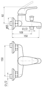 RAV Slezák SA054.5 - Baterie de cadă SAZAVA crom lucios