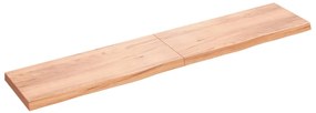 363727 vidaXL Raft de perete maro deschis 200x40x(2-6) cm lemn stejar tratat