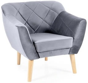 Fotoliu Karo 1 velvet gri/fag Blu14