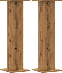 vidaXL Suporturi de plante, 2 buc., stejar artizanal, 30x30x95cm, lemn