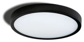 Mini Plafoniera LED design slim MALTA R 23 4000K neagra