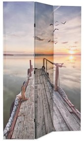 245881 vidaXL Paravan de cameră pliabil, 120 x 170 cm, imprimeu lac