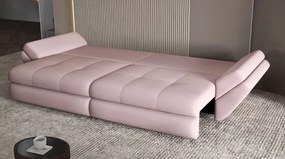 Canapea extensibilă dumonde cu ladă de depozitare si sezut confortabil din spuma high-density, Loana Enjoy Roz 300x100 cm