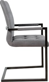 Set de 2 scaune cu brate, design industrial style, Oxford gri A-36960 VC