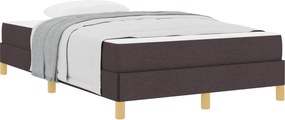 vidaXL Pat cu arcuri cu saltea Maro închis 120 x 190 cm țesătură