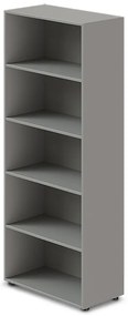 Dulap înalt TopOffice Premium 79,8 x 40,4 x 196,5 cm, gri
