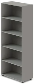 Dulap înalt TopOffice Premium 79,8 x 40,4 x 196,5 cm, gri