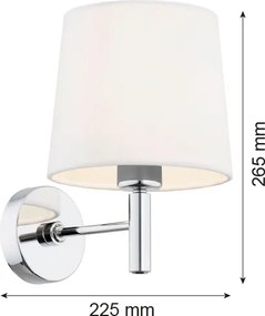 Brilagi - Aplică de perete MONTE 1xE27/60W/230V crem/crom lucios