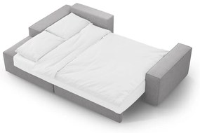 Colțar gri deschis extensibil cu tapițerie din țesătură bouclé (cu colț pe partea stângă ) Jodie – Micadoni Home