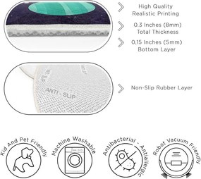 Covor de joacă pentru copii albastru închis lavabil ø150 cm Into The Space – Mila Home