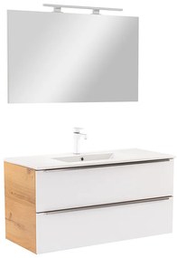 Mobilier complet de baie Vario Trim 100 stejar-alb