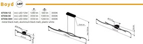 Plafoniera LED aluminiu negru mat BOYD